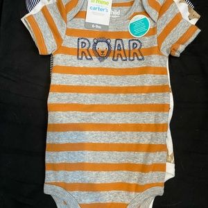 Carters 3 pack onesies Size 6-9 Months